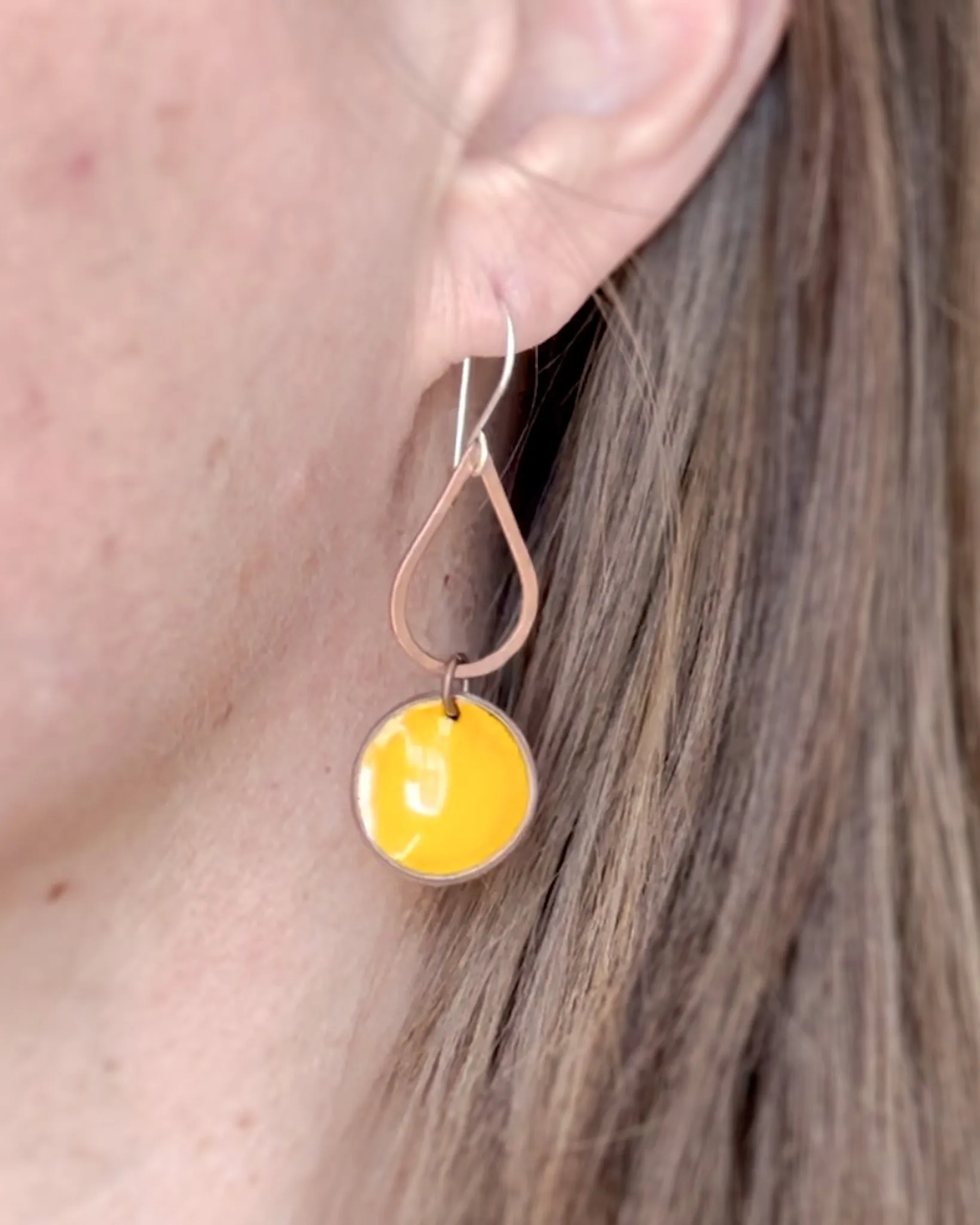 Small Drop Copper Penny earrings [made to order]