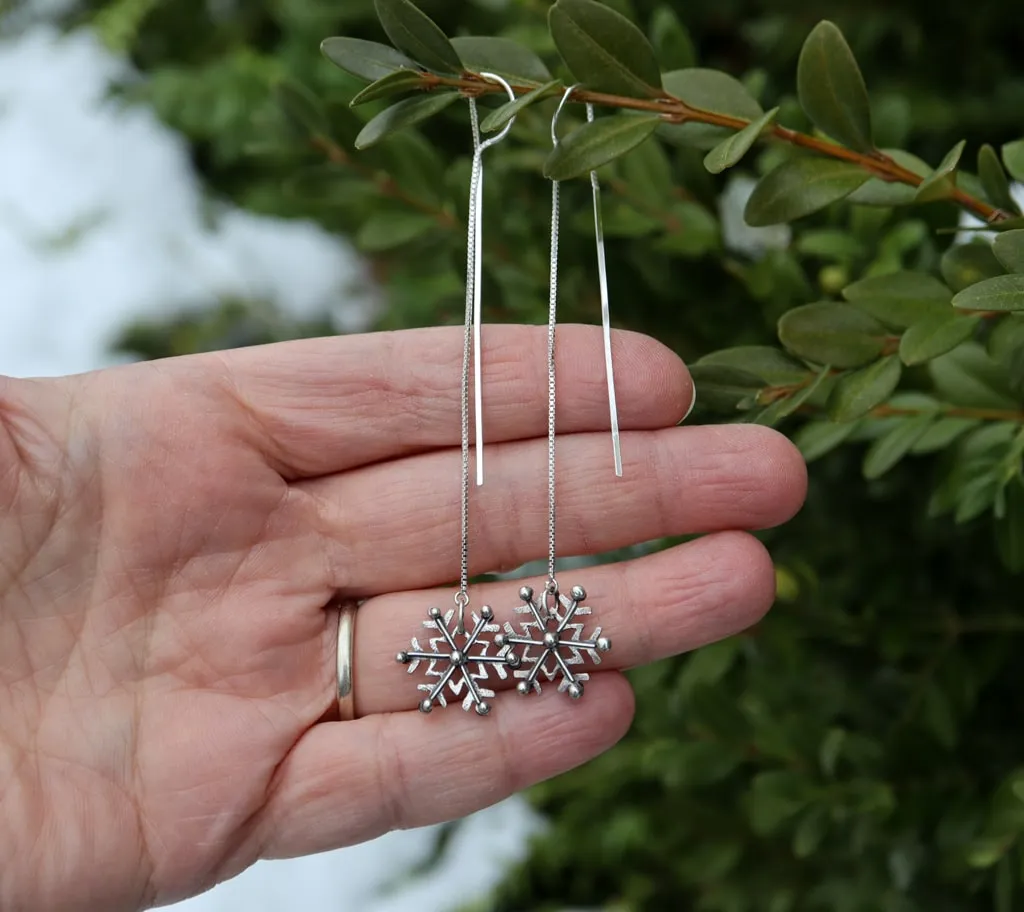 Snowflake Dangle Earrings