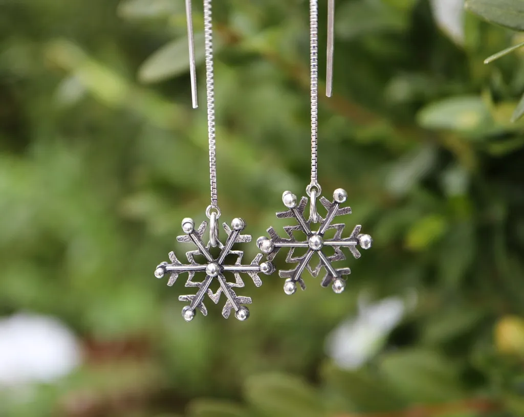 Snowflake Dangle Earrings