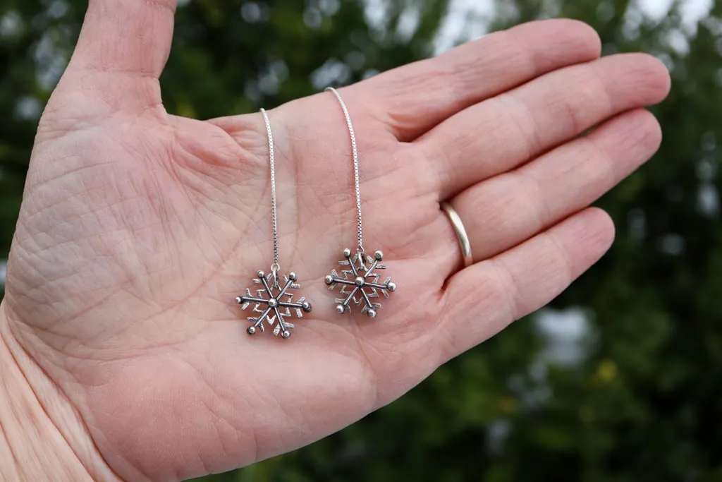 Snowflake Dangle Earrings