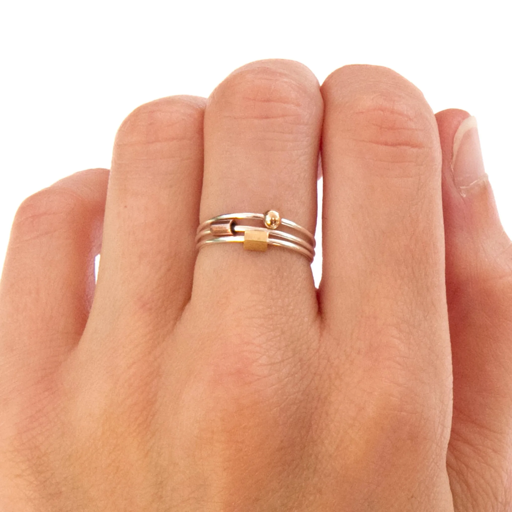 Stacking silver ring (set of 3)