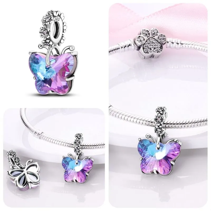 Sterling Silver Beads Bracelets Changing Charm For Women