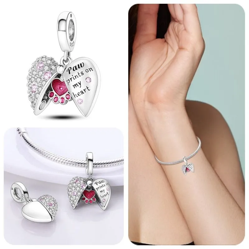 Sterling Silver Beads Bracelets Changing Charm For Women