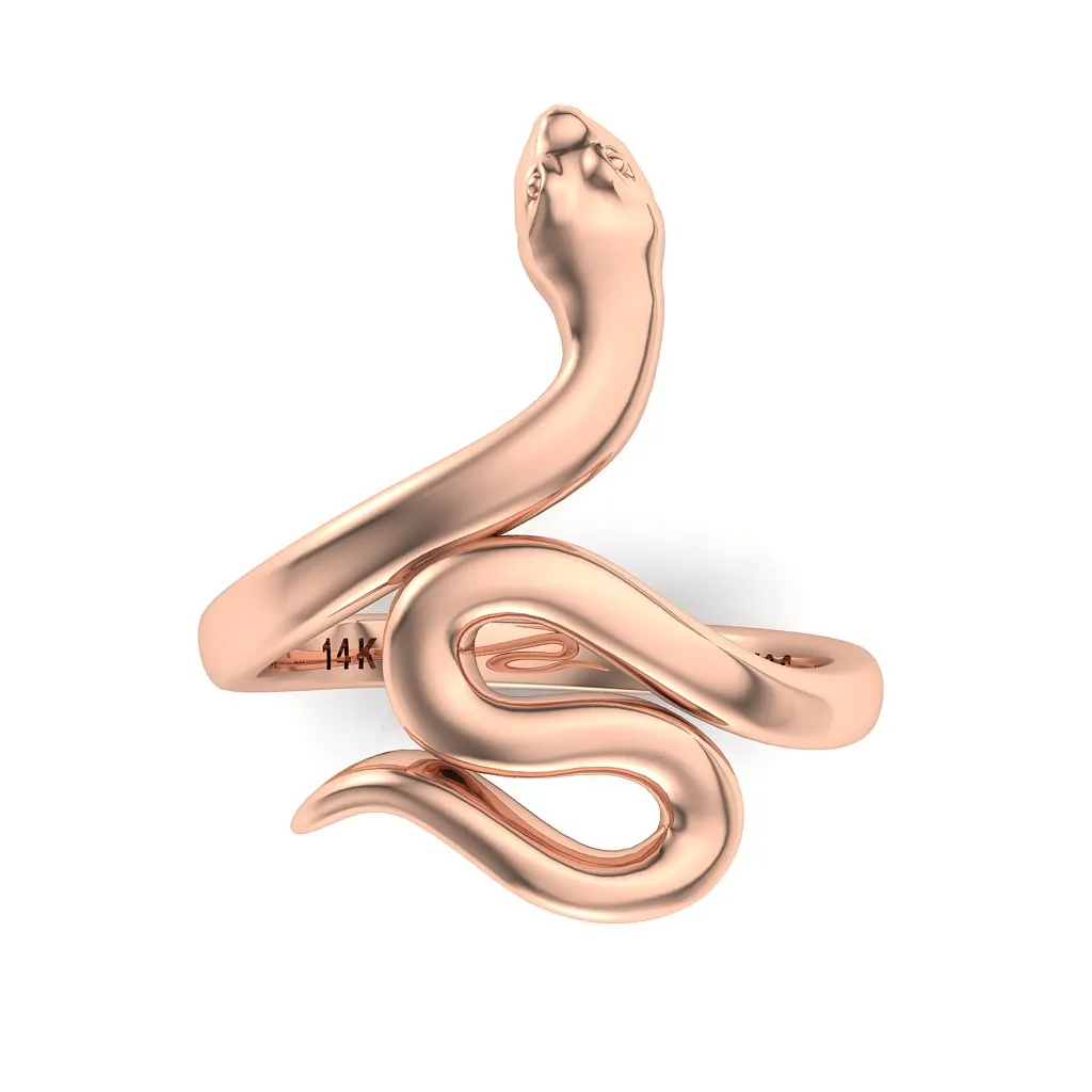 Stylish BFF Snake Ring 14K or 18K Gold NIJ001