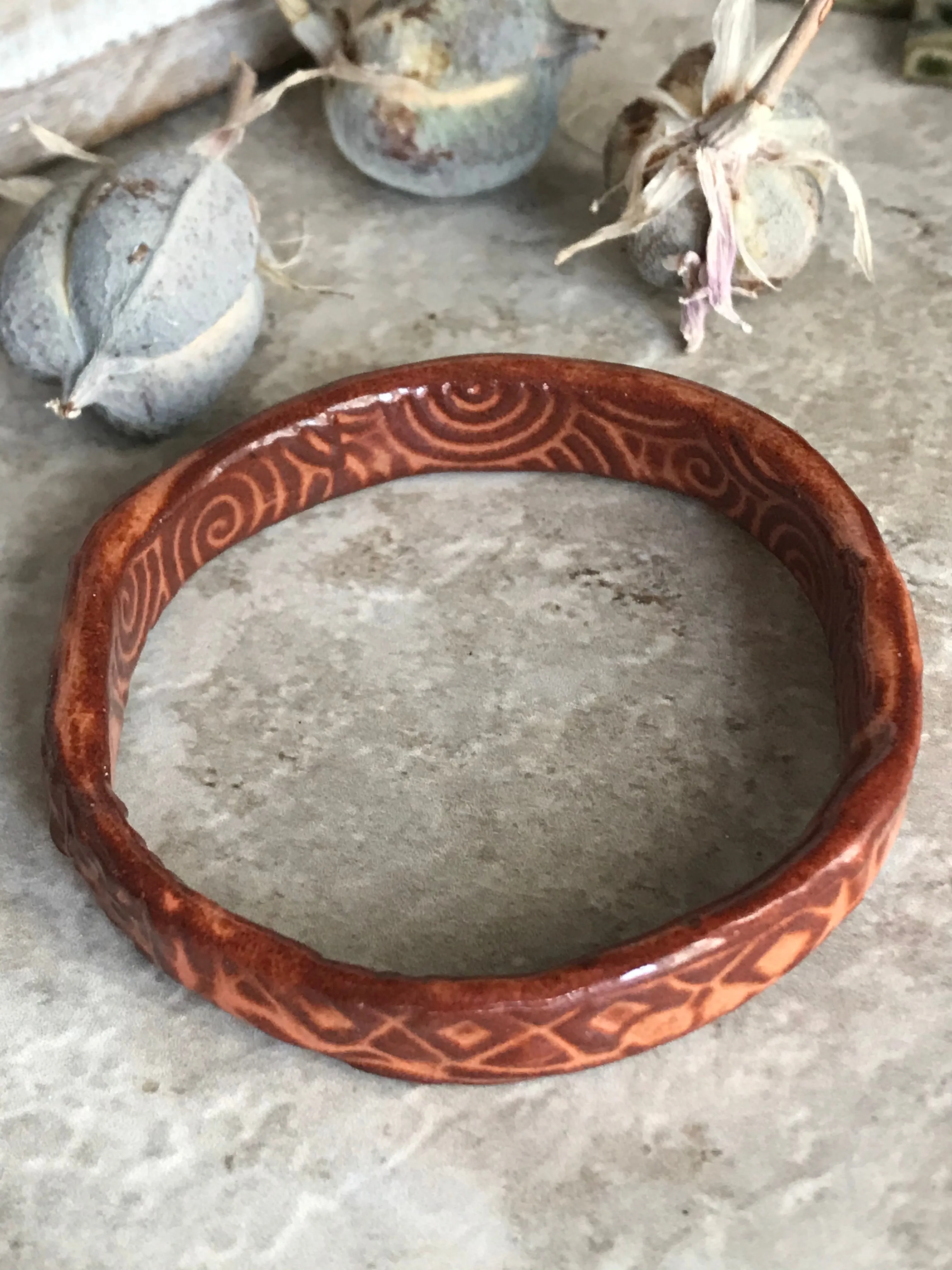 Sunset Ceramic Bangle Bracelet