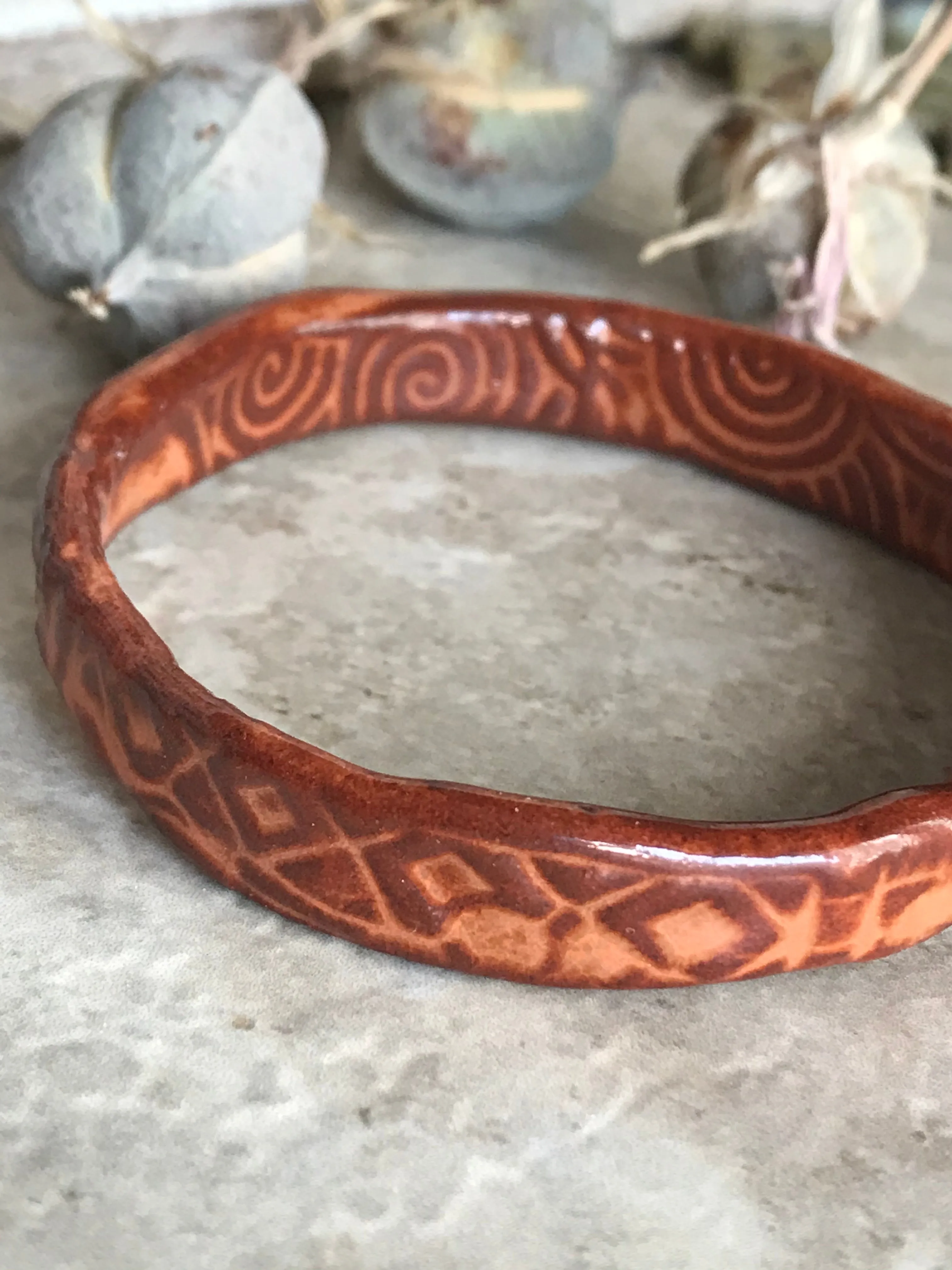 Sunset Ceramic Bangle Bracelet