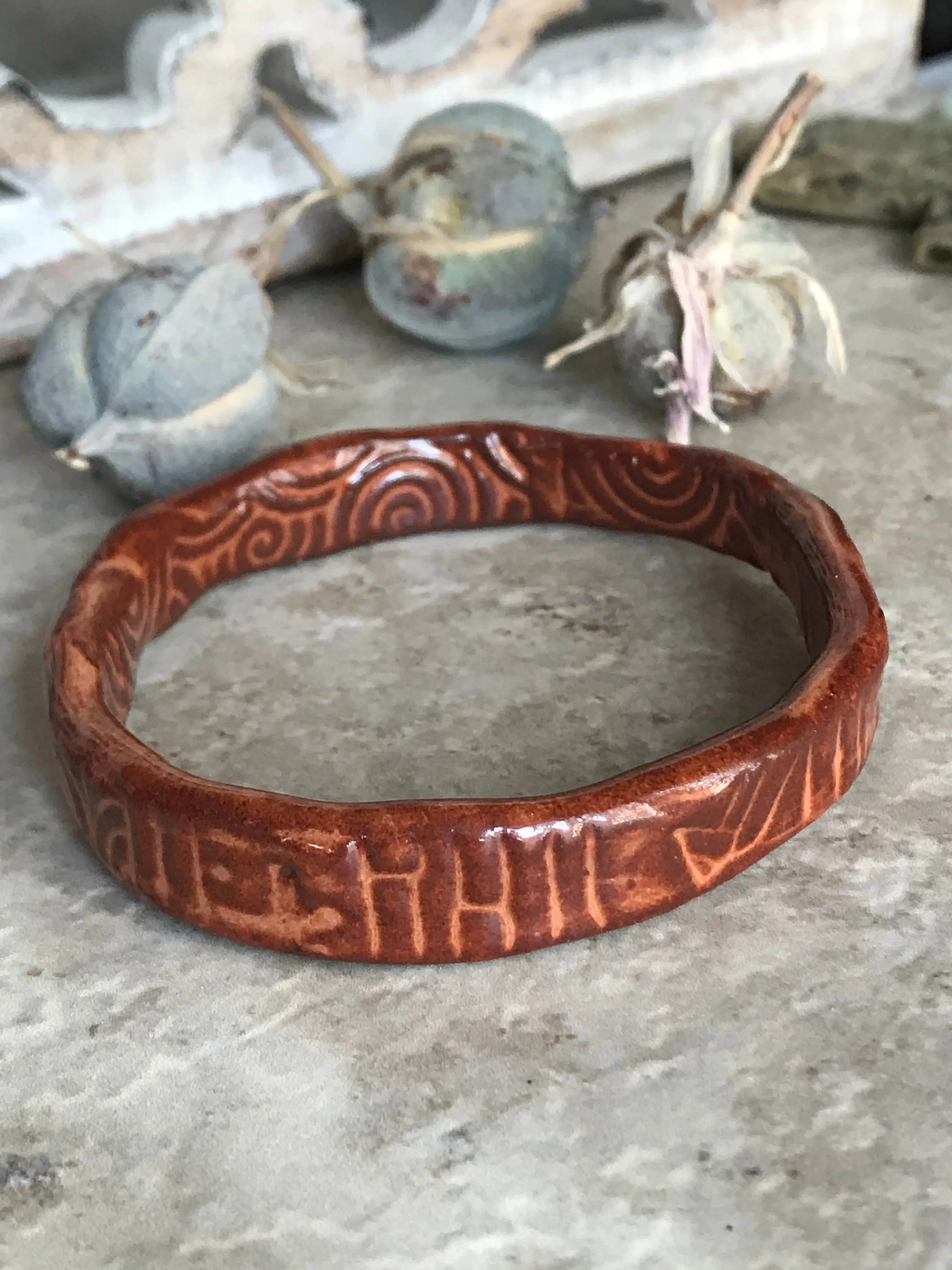 Sunset Ceramic Bangle Bracelet