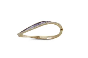 Talay Wave Twist 19 Purple Sapphire Bangle