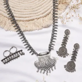 Teejh Sasthi Silver Oxidised Jewelry Gift Set