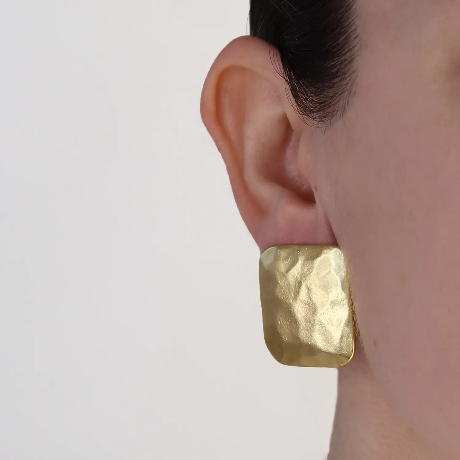 Textured square clip-on Earrings