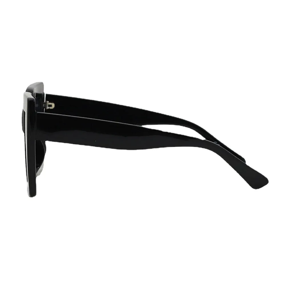 Unisex Casual Full Thick Frame Square Shape Letter Printing UV Protection Sunglasses