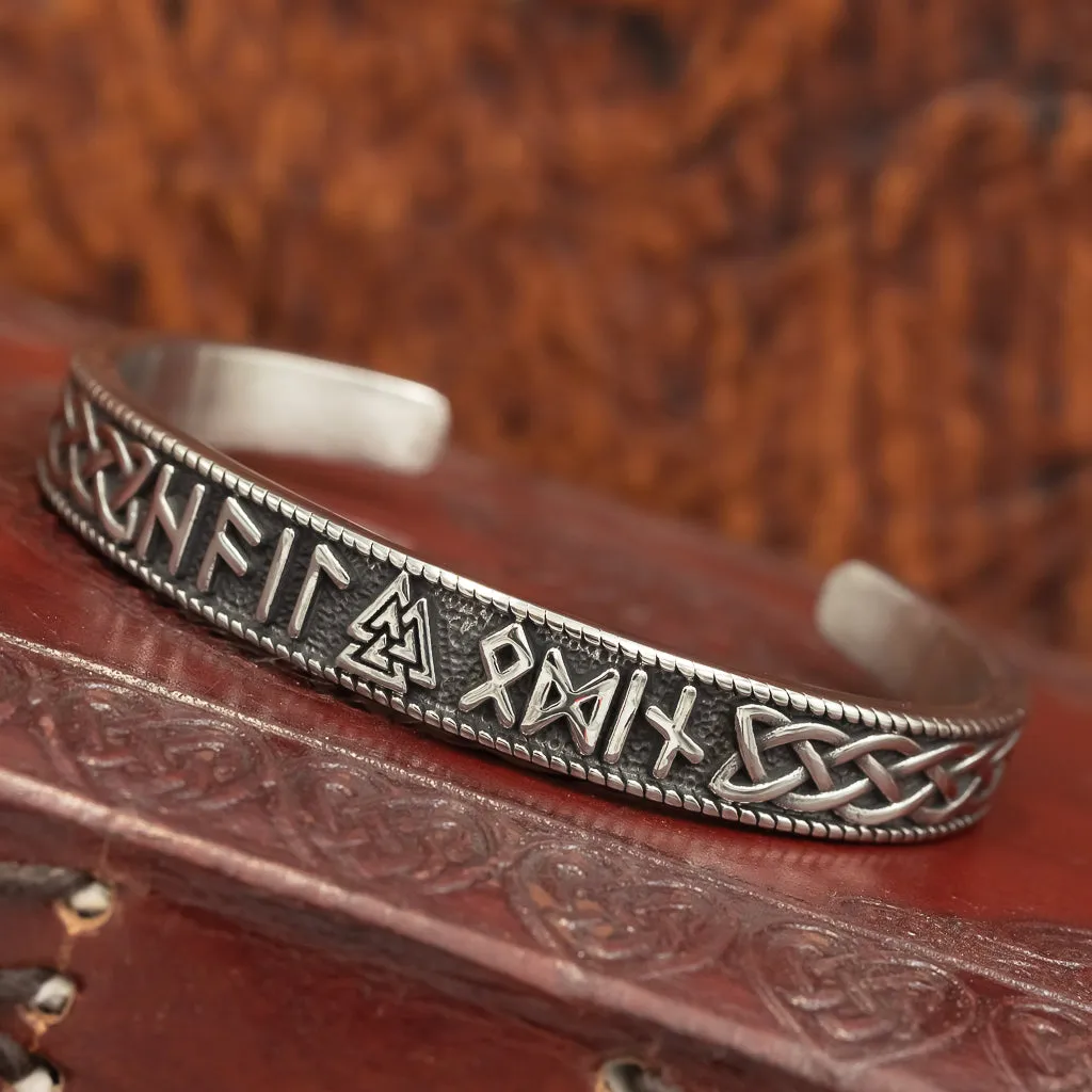 Valknut and Runes Bangle