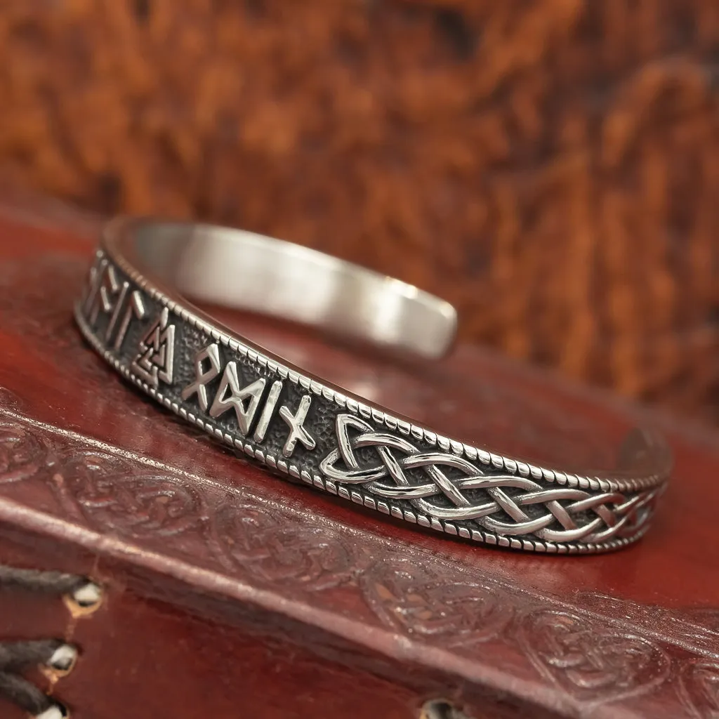 Valknut and Runes Bangle