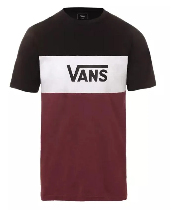 VANS Mens Retro Logo T-Shirt in Prune Black - Style VN0A45B7TQR1