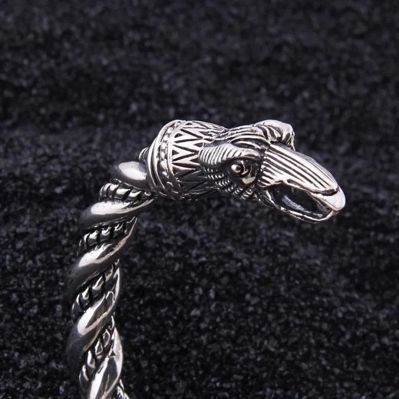 Viking Arm Ring 925 Silver Ravens