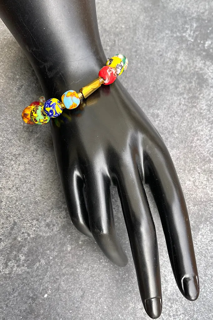 Volta Hand Painted Bead Bracelet