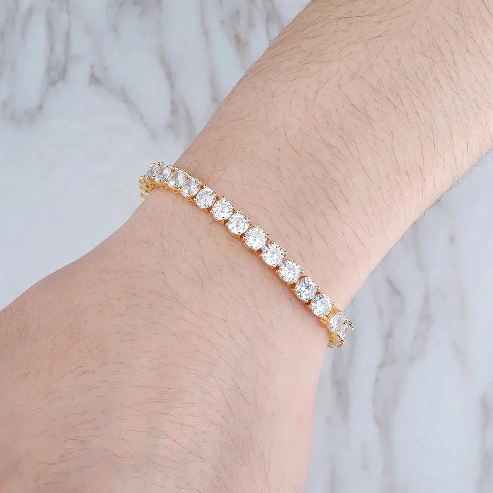 VVS Moissanite Tennis Bracelet in Gold Vermeil