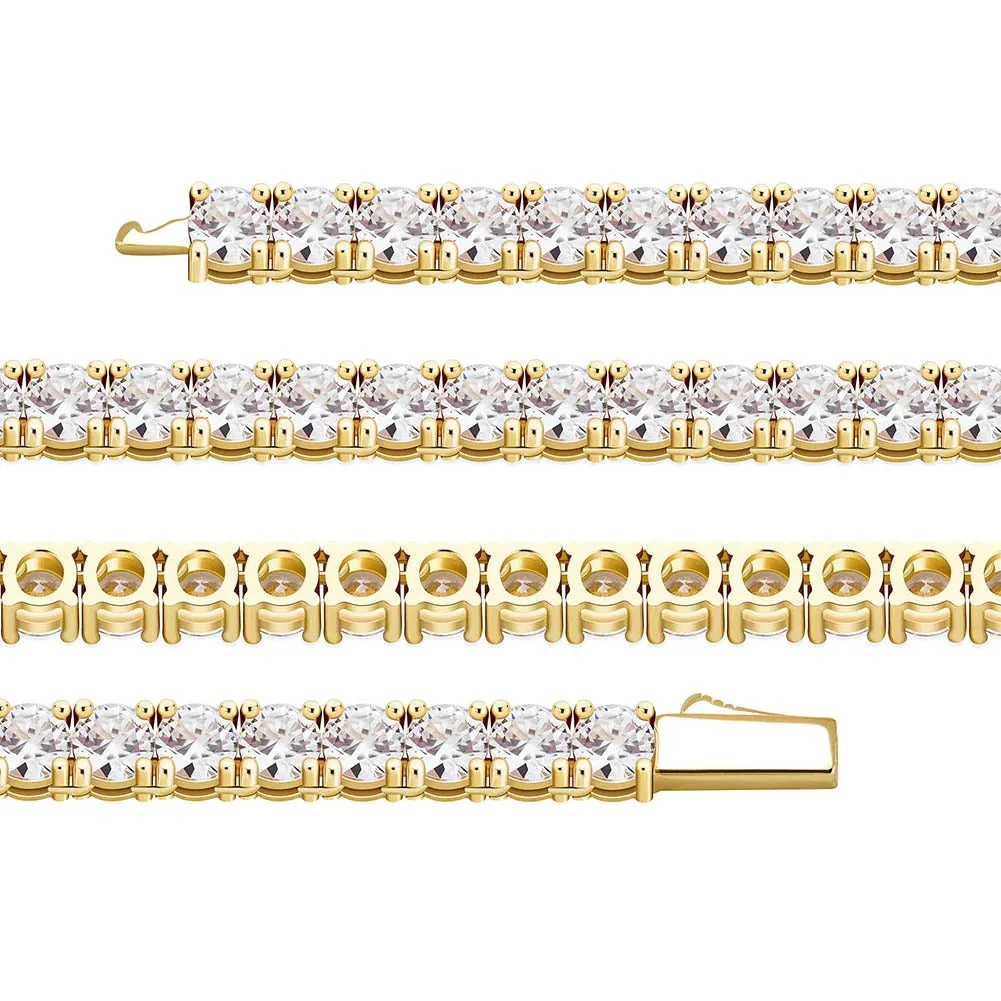 VVS Moissanite Tennis Bracelet in Gold Vermeil