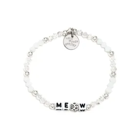 White Meow Pet Adoption Little Words Project Trackable Bracelet S/M