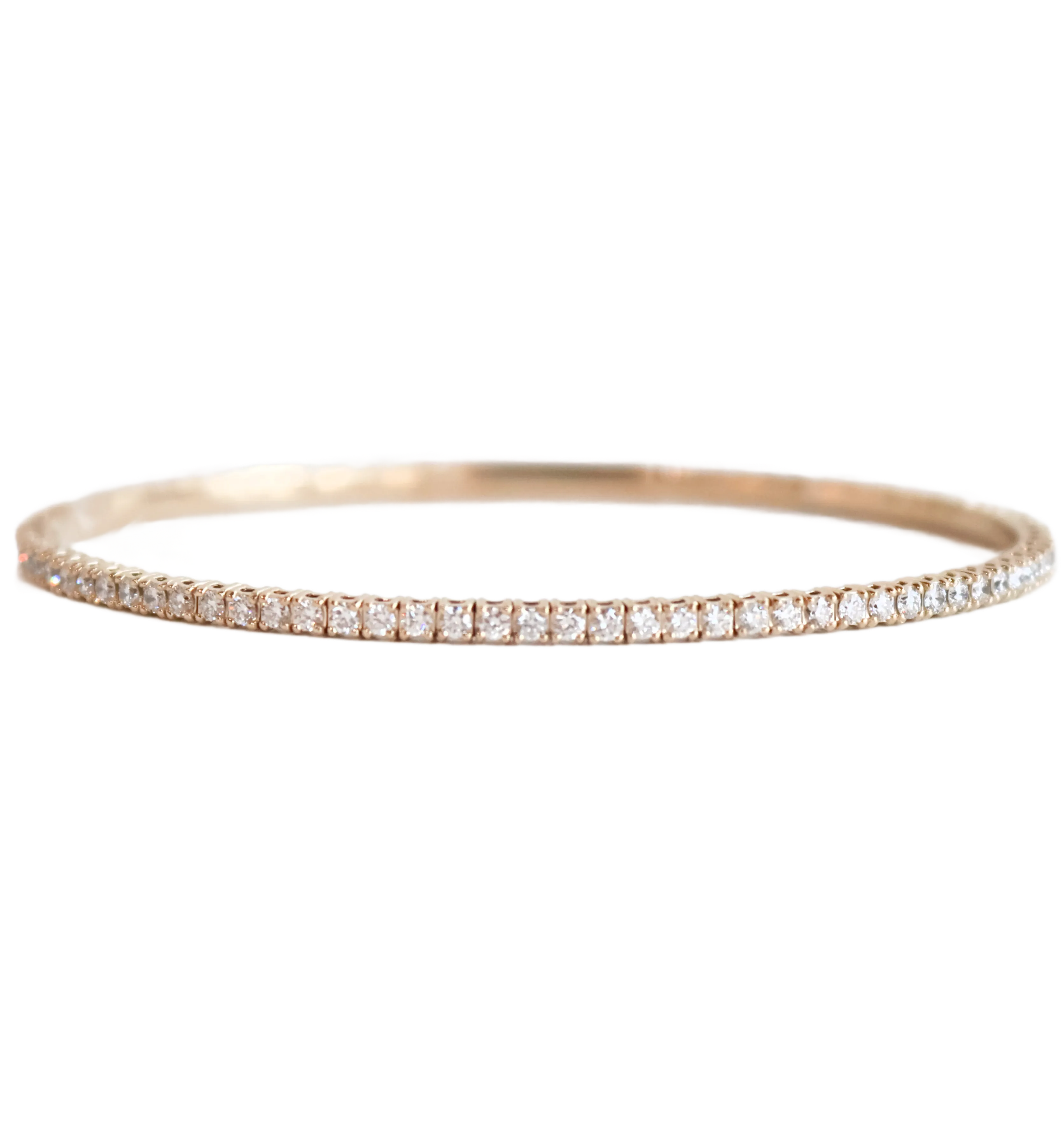 Yellow Golds Small Diamond Flexible Tennis Bangle